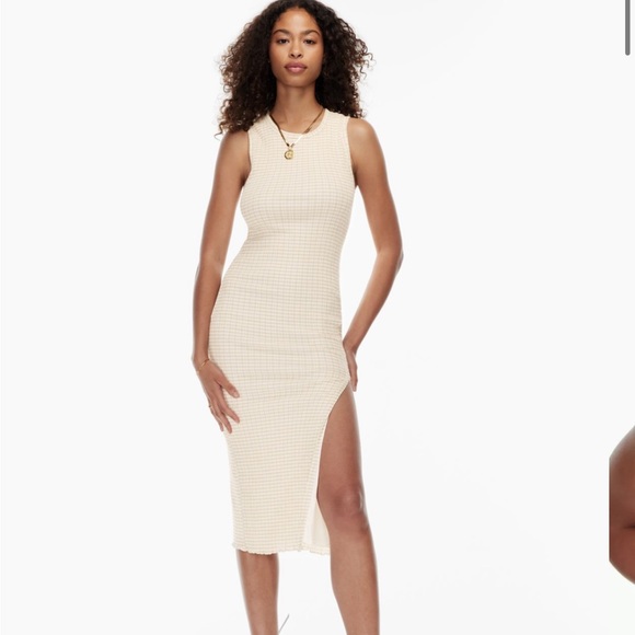 SOLD - Wilfred by Aritzia Gingham Midi Dress - Picture 1 of 9